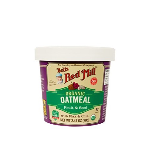 Bobs Red Mill Organic Oatmeal Cups, Fruit &Amp; Seed, 12 Count