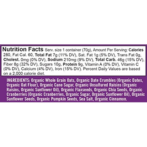 Bobs Red Mill Organic Oatmeal Cups, Fruit &Amp; Seed, 12 Count