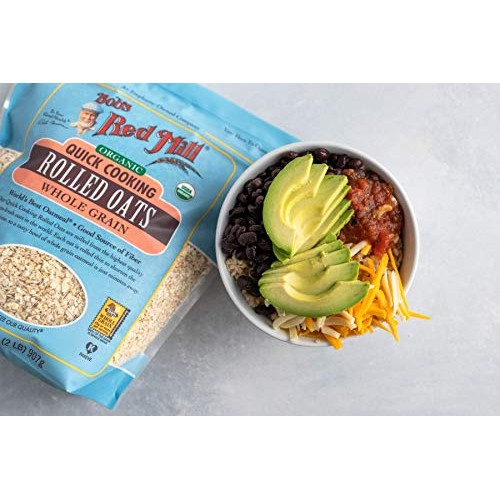 Bobs Red Mill Organic Quick Cooking Rolled Oats 1 Lb Pack Of 2