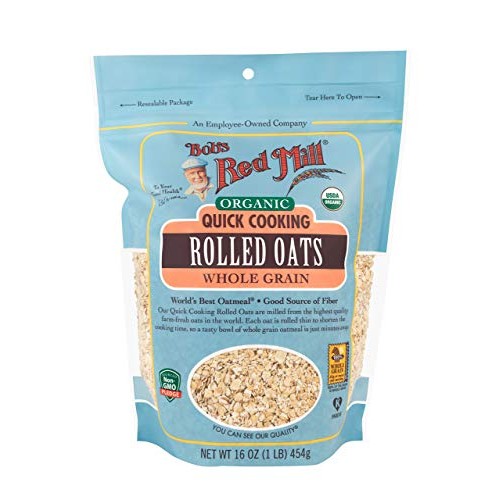 Bobs Red Mill Organic Quick Cooking Rolled Oats 1 Lb Pack Of 2