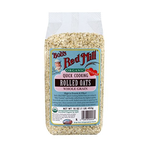 Bobs Red Mill Organic Quick Cooking Rolled Oats, 16-Ounce