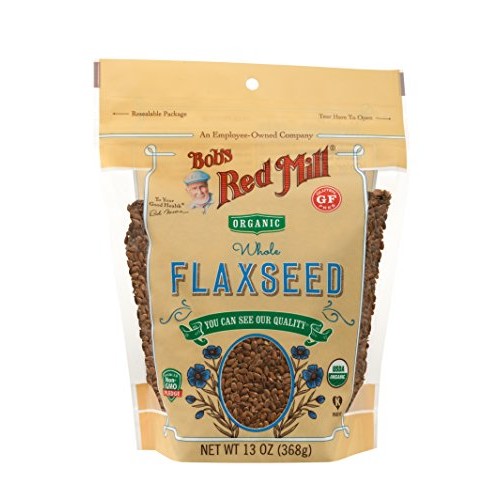 Bobs Red Mill Organic Raw Whole Brown Flaxseed, 13-Ounce Pack