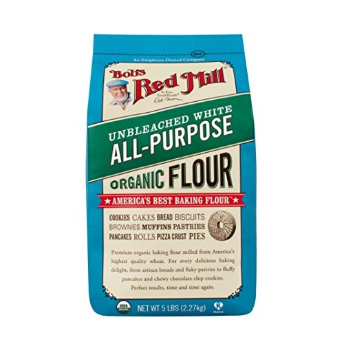 Bobs Red Mill Organic Unbleached White All-Purpose Flour, 5-Pou