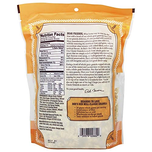 Bobs Red Mill Original Whole Grain No Fat Granola - 12 Oz - 2 Pk