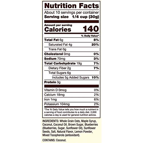 Bobs Red Mill Pan-Baked Granola Lemon Blueberry, 11 Ounce Pack