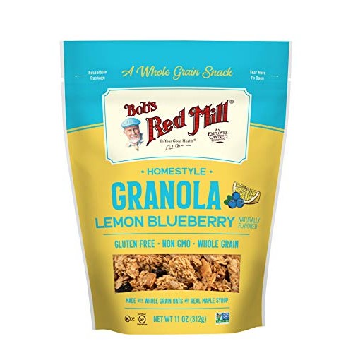 Bobs Red Mill Pan-Baked Lemon Blueberry Granola, 11-Ounce Pack