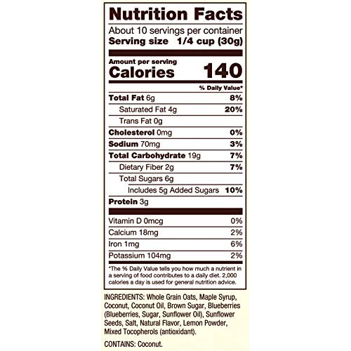 Bobs Red Mill Pan-Baked Lemon Blueberry Granola, 11-Ounce Pack