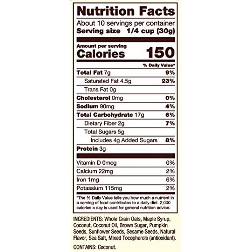 Bobs Red Mill Pan-Baked Maple Sea Salt Granola, 11-Ounce Pack