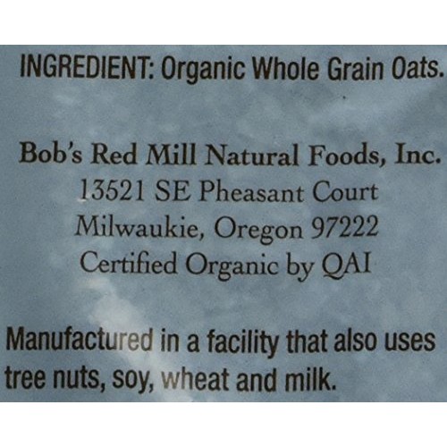 Bobs Red Mill Quick Cooking 100% Whole Grain Oats, 112 Ounce