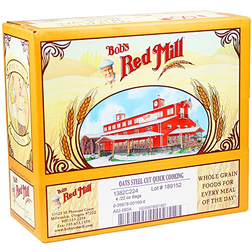 Bobs Red Mill Quick Cooking Steel Cut Oats, 22 Oz 4 Pack