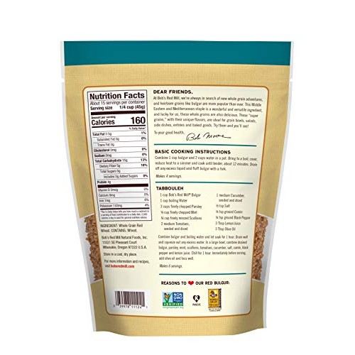 Bobs Red Mill Red Bulgur / Hard Wheat Ala, 24-Ounce Pack Of 4