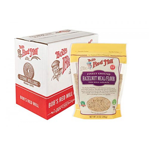 Bobs Red Mill Resealable Hazelnut Meal/Flour, 14 Oz 4 Pack