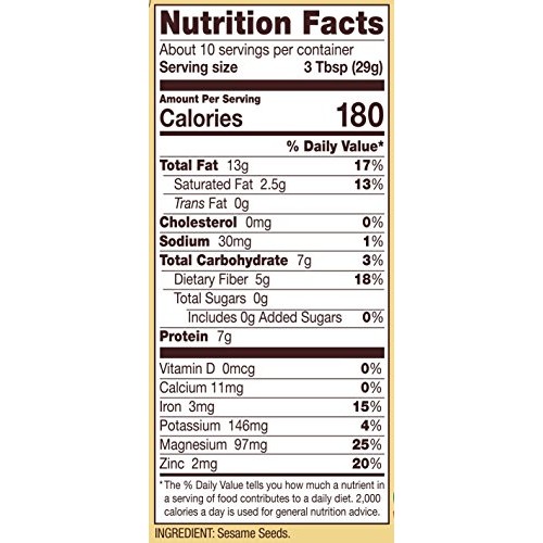 Bobs Red Mill Resealable Hulled White Sesame Seeds, 10 Oz 6 Pack