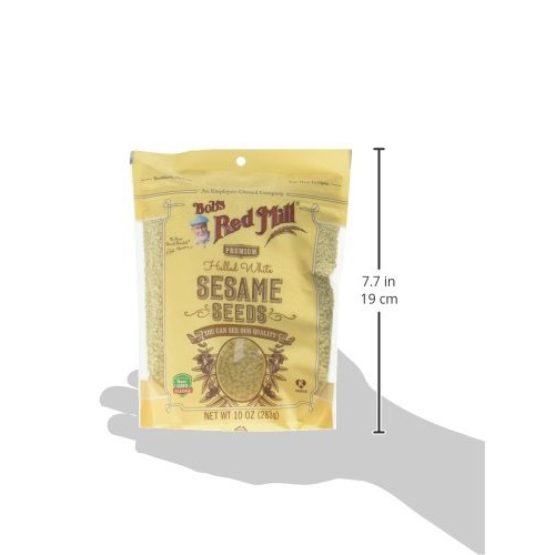 Bobs Red Mill Resealable Hulled White Sesame Seeds, 10 Oz 6 Pack