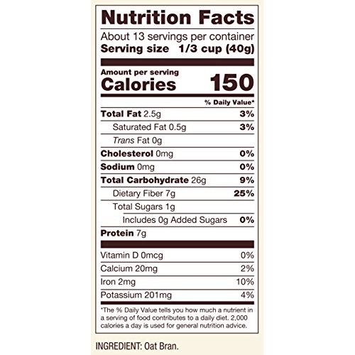 Bobs Red Mill Resealable Oat Bran Hot Cereal 18 Ounce