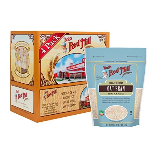 Bobs Red Mill Resealable Oat Bran Hot Cereal 18 Ounce Pack Of