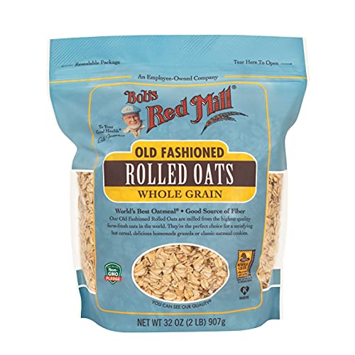 Bobs Red Mill Whole Grain Old Fashioned Regular Rolled Oats, 32