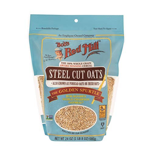Bobs Red Mill Resealable Steel Cut Oats, 24-Ounce Pack Of 4