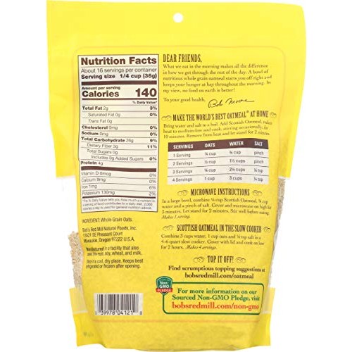 Bobs Red Mill Scottish Oatmeal, 20 Oz