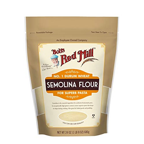 Bobs Red Mill Semolina Pasta Flour, 24 Oz 4 Pack
