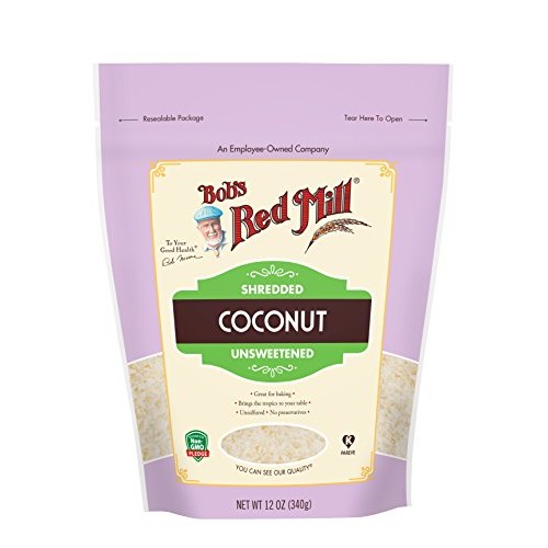 Bobs Red Mill Shredded Coconut, Unsweetened, 12 Oz Stand Up Po