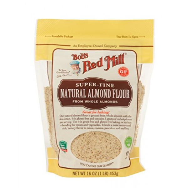 Bobs Red Mill Super-Fine Natural Almond Flour, 16 Ounce, 4 Count