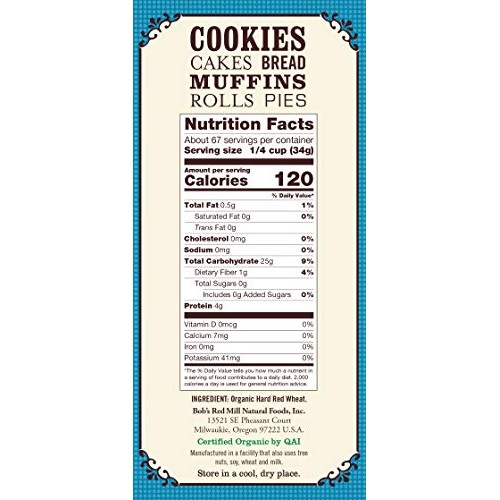 Bobs Red Mill, White Unbleached Flour, 5 Lb