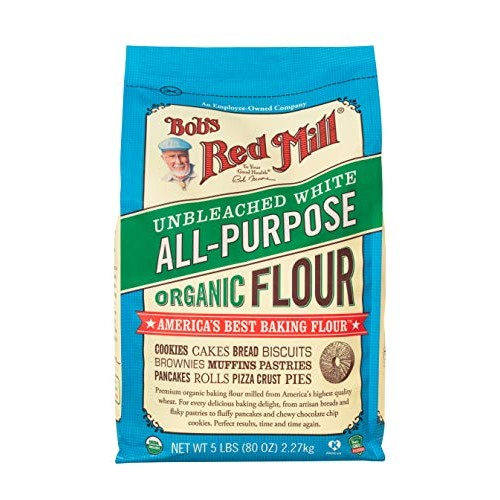 Bobs Red Mill, White Unbleached Flour, 5 Lb