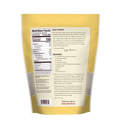 Organic Brown Rice Flour, 24 Ounce Pack Of 1