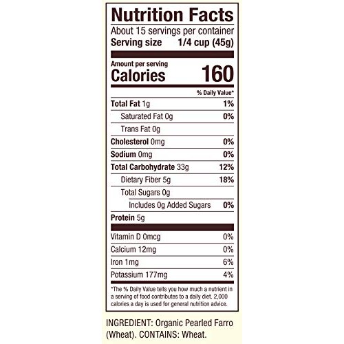 Organic Farro Grain, 24 Ounce Pack Of 1