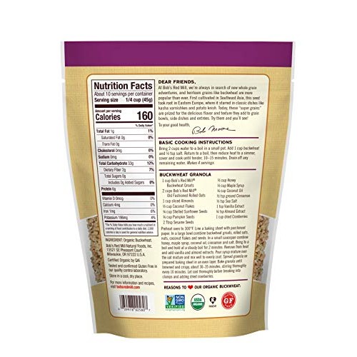 Organic Gluten Free Buckwheat Groats, 16 Ounce Pack Of 1