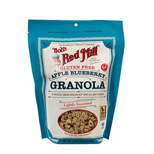 Bobs Red Mill Gluten Free Apple Blueberry Granola, 4 Count