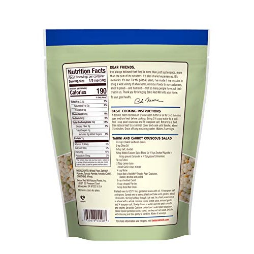 Tri-Color Pearl Couscous 16 Ounce Pack Of 4