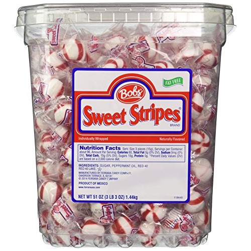 Bobs Sweet Stripes Soft Peppermint Balls 51 Ounce