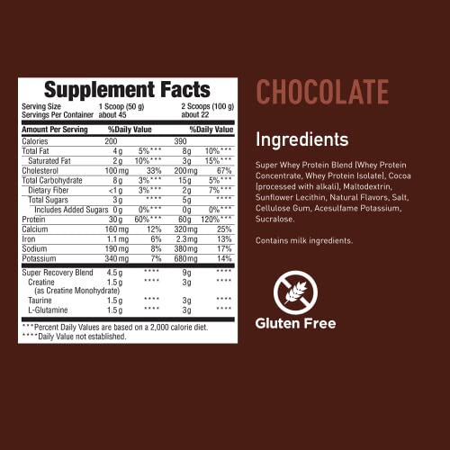 Body Fortress Whey Protein Powder, 60G Protein And 12G Bcaas P