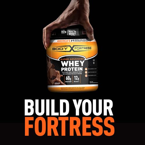 Body Fortress Whey Protein Powder, 60G Protein And 12G Bcaas P