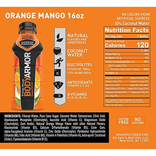 BODYARMOR Sports Drink Sports Beverage, Variety Pack, Natural Fl...