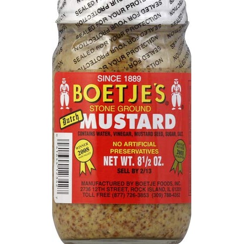 Boetje Foods Inc. Mustard, Dutch, 8.50 Ounce Pack Of 6