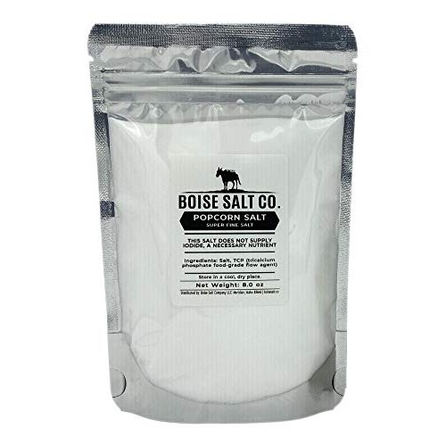 Boise Salt Co – 8 Oz Popcorn Salt With Stainless Steel Dredge Sh