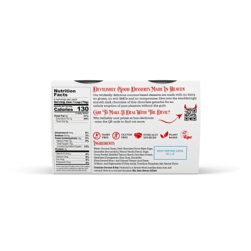 Bon Dévil Chocolate Ganache Dessert, Dairy-Free, Vegan, Gluten-F...