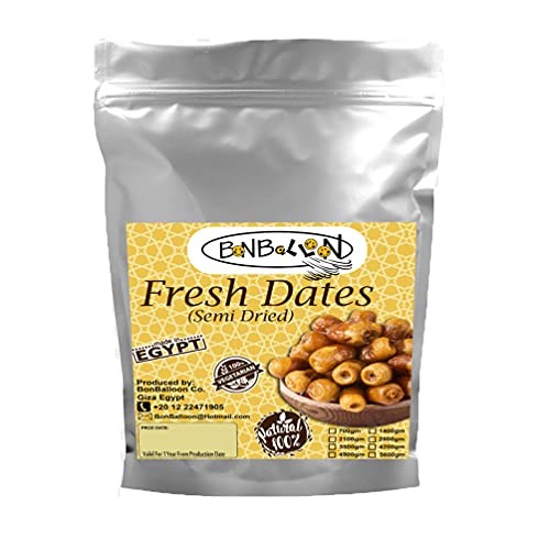 100% Natural Egyptian Semi Dry Unpressed Medium Sized Dates With