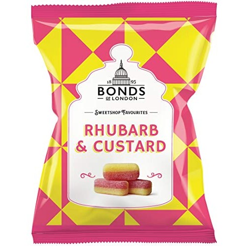 Original Bonds London Rhubarb &Amp; Custard Bag Sugar Coated Rhubarb