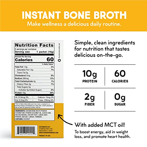Bone Brewhouse - 9 Pack - Chicken Bone Broth Protein Powder - Le...