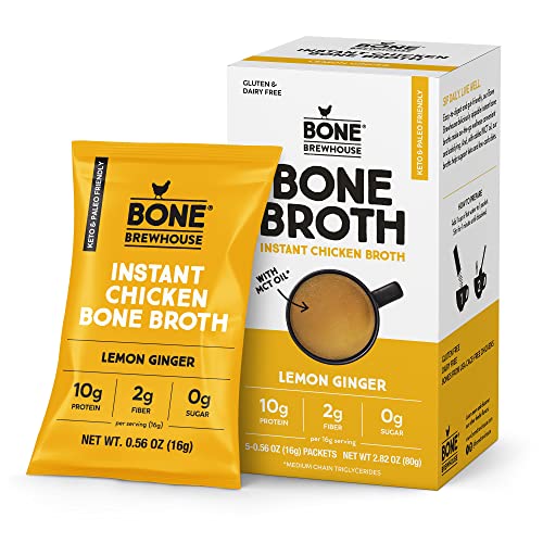 Bone Brewhouse - 9 Pack - Chicken Bone Broth Protein Powder - Le...