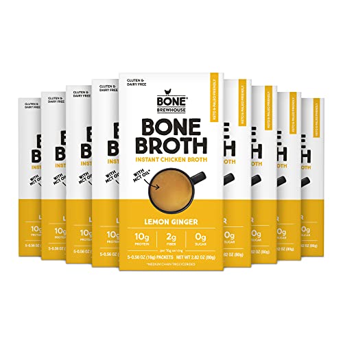 Bone Brewhouse - 9 Pack - Chicken Bone Broth Protein Powder - Le...
