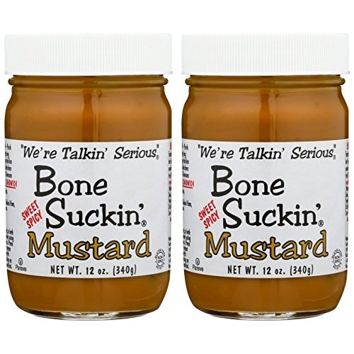 Bone Suckin Sweet Hot Mustard 12Oz Pack Of 2