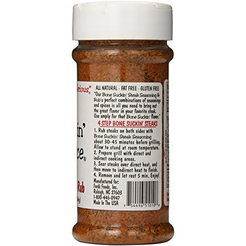 Bone Suckin Steak Seasoning & Rub, 5.8 Oz - Grilling Rub, Dry B...
