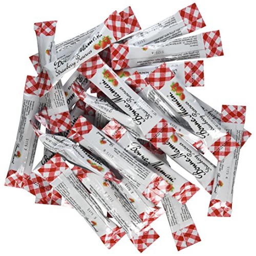 Bonne Maman Strawberry Preserve Packets - 0.5 Ounce X 100 Pcs -