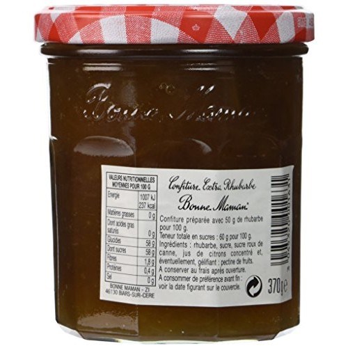 Bonne Maman French Jam Rhubarb 370G