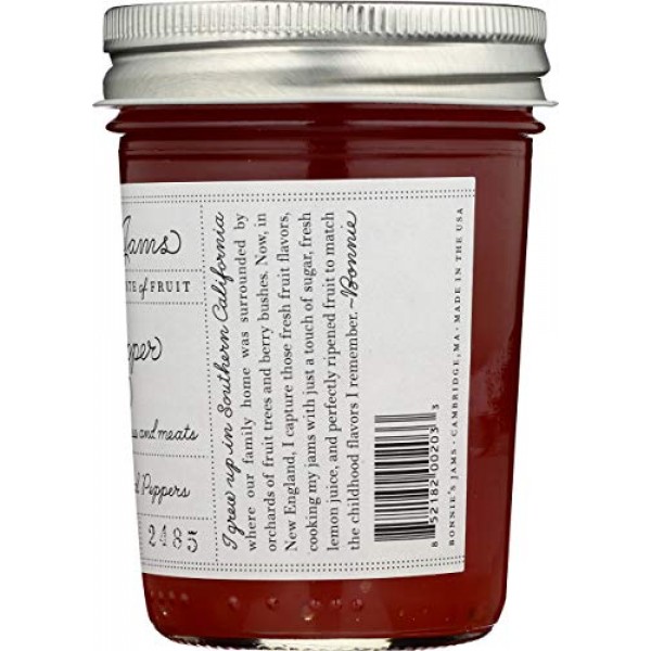 Bonnies Jams, Jelly Red Pepper, 8.75 Ounce